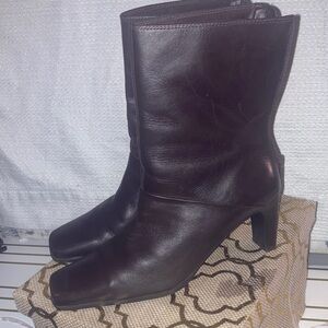 Markon Genuine Brazilian Leather  Dark Brown Leather Ankle Boots